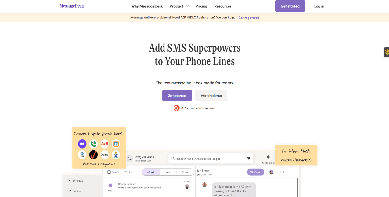 MessageDesk home page